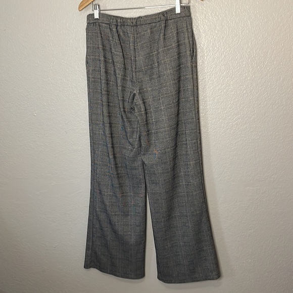 NICOLE MILLER Pull On Trouser | Gray Plaid | Size 10 - Picture 5 of 9